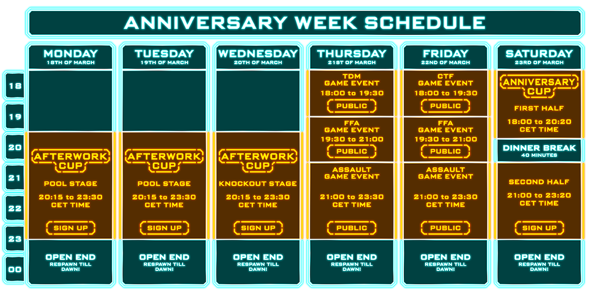 Anniversary Week 2024: The Schedule